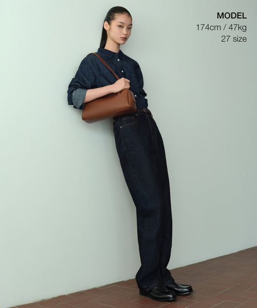 MUSINSA STANDARD WOMAN MUSINSA STANDARD WOMAN Denim Straight Pants [Deep Indigo]