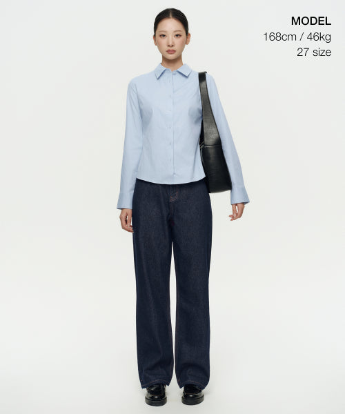 MUSINSA STANDARD WOMAN MUSINSA STANDARD WOMAN Denim Straight Pants [Deep Indigo]