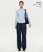MUSINSA STANDARD WOMAN MUSINSA STANDARD WOMAN Denim Straight Pants [Deep Indigo]