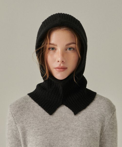 MUSINSA STANDARD WOMAN MUSINSA STANDARD WOMAN Women's Soft Boucle Knit Balaclava [Black]