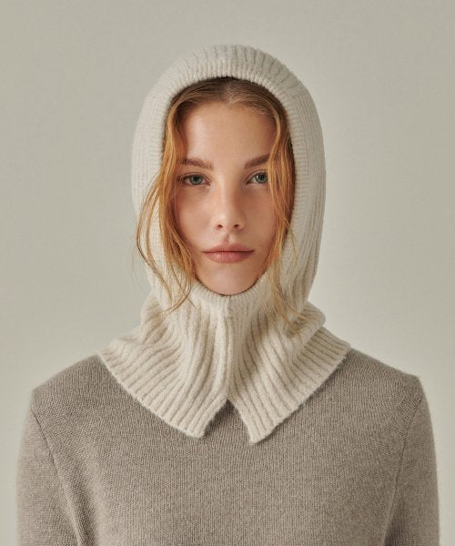 MUSINSA STANDARD WOMAN MUSINSA STANDARD WOMAN Women's Soft Boucle Knit Balaclava [Cream]