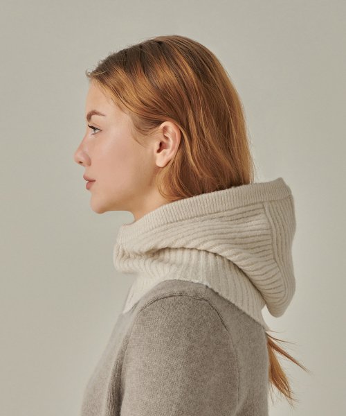 MUSINSA STANDARD WOMAN MUSINSA STANDARD WOMAN Women's Soft Boucle Knit Balaclava [Cream]