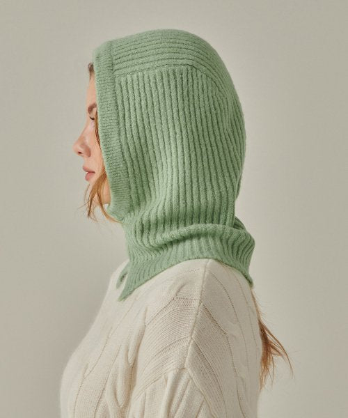 MUSINSA STANDARD WOMAN MUSINSA STANDARD WOMAN Women's Soft Boucle Knit Balaclava [Apple Green]