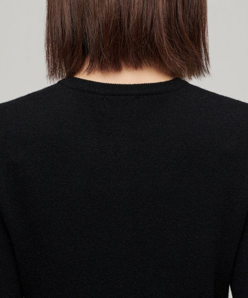 MUSINSA STANDARD WOMAN MUSINSA STANDARD WOMAN Cardigan Round Neck Crop (Black)