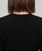 MUSINSA STANDARD WOMAN MUSINSA STANDARD WOMAN Cardigan Round Neck Crop (Black)