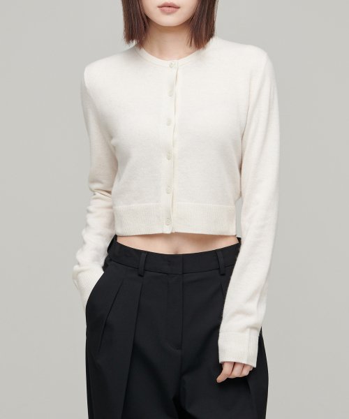 MUSINSA STANDARD WOMAN MUSINSA STANDARD WOMAN Cardigan Round Neck Crop (Size M)