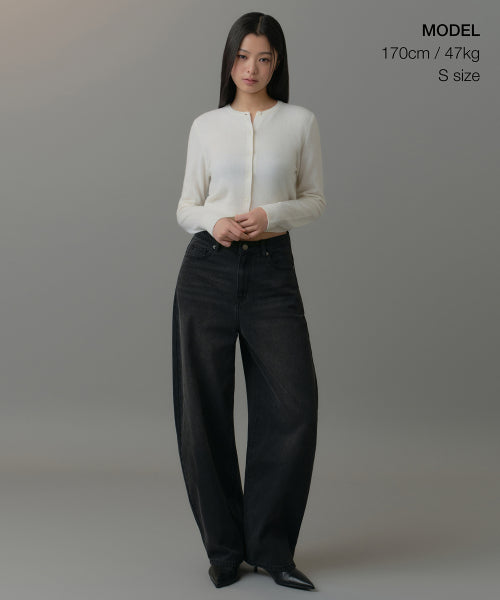 MUSINSA STANDARD WOMAN MUSINSA STANDARD WOMAN Cardigan Round Neck Crop (Size M)