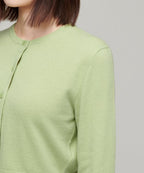 MUSINSA STANDARD WOMAN MUSINSA STANDARD WOMAN Cardigan Round Neck Crop (Pale Green)