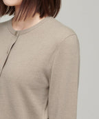 MUSINSA STANDARD WOMAN MUSINSA STANDARD WOMAN Cardigan Round Neck Crop Beige