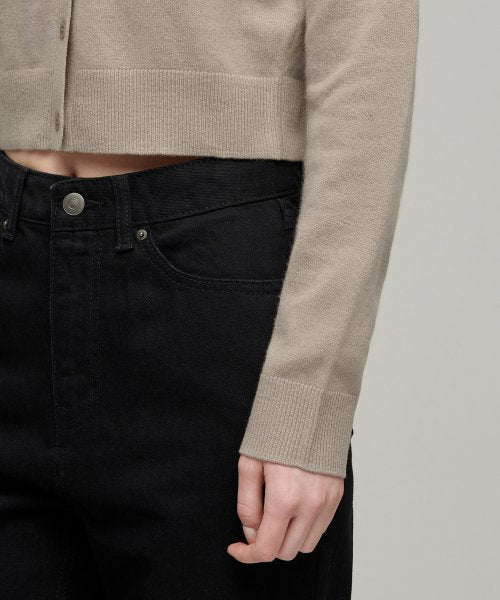 MUSINSA STANDARD WOMAN MUSINSA STANDARD WOMAN Cardigan Round Neck Crop Beige