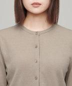 MUSINSA STANDARD WOMAN MUSINSA STANDARD WOMAN Cardigan Round Neck Crop Beige