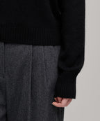 MUSINSA STANDARD WOMAN MUSINSA STANDARD WOMAN Women's Angora Blend Crew Neck Knit [Black]