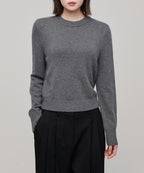 MUSINSA STANDARD WOMAN MUSINSA STANDARD WOMAN Angora Blend Crew Neck Knit Medium Gray
