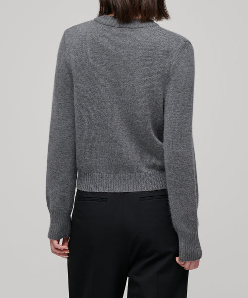 MUSINSA STANDARD WOMAN MUSINSA STANDARD WOMAN Angora Blend Crew Neck Knit Medium Gray