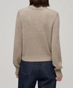MUSINSA STANDARD WOMAN MUSINSA STANDARD WOMAN Angora Blend Crew Neck Knit Heather Beige