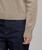 MUSINSA STANDARD WOMAN MUSINSA STANDARD WOMAN Angora Blend Crew Neck Knit Heather Beige