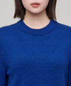 MUSINSA STANDARD WOMAN MUSINSA STANDARD WOMAN Women's Angora Blend Crew Neck Knit [Blue]