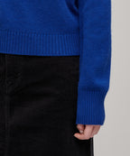 MUSINSA STANDARD WOMAN MUSINSA STANDARD WOMAN Women's Angora Blend Crew Neck Knit [Blue]