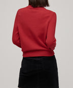 MUSINSA STANDARD WOMAN MUSINSA STANDARD WOMAN Angora Blend Crew Neck Knit Red