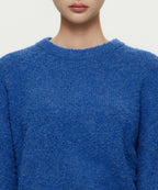 MUSINSA STANDARD WOMAN MUSINSA STANDARD WOMAN Women's Bookle Relaxed Crew Neck Knit [Blue]