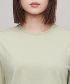 MUSINSA STANDARD WOMAN MUSINSA STANDARD WOMAN T-Shirt Women's Flexible Crew Neck Long Sleeve [Pale Green]