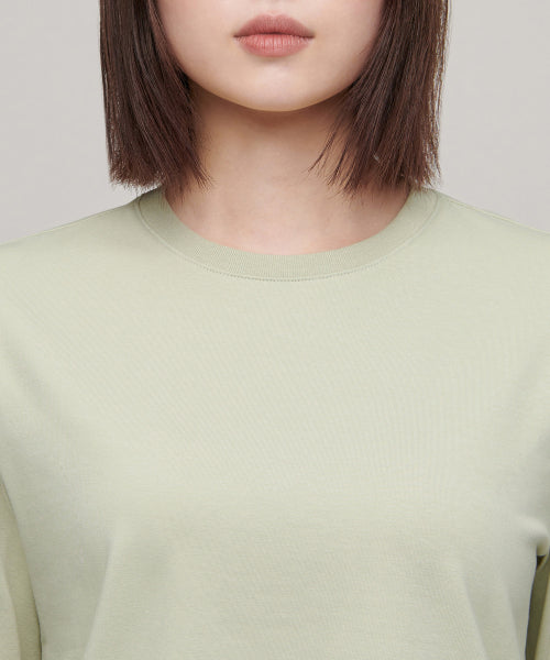 MUSINSA STANDARD WOMAN MUSINSA STANDARD WOMAN T-Shirt Women's Flexible Crew Neck Long Sleeve [Pale Green]