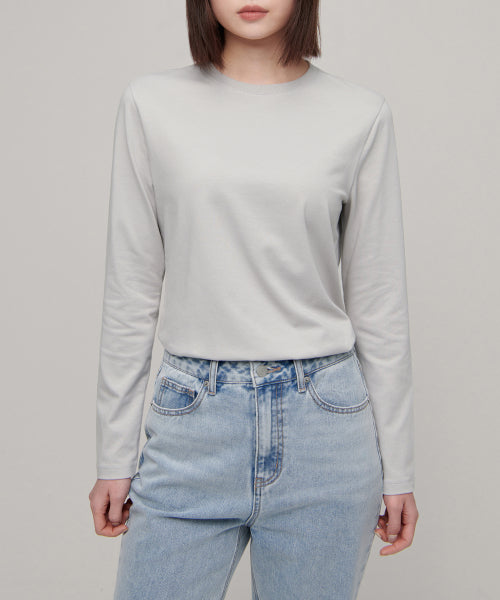 MUSINSA STANDARD WOMAN MUSINSA STANDARD WOMAN Women's T-Shirt Light Gray