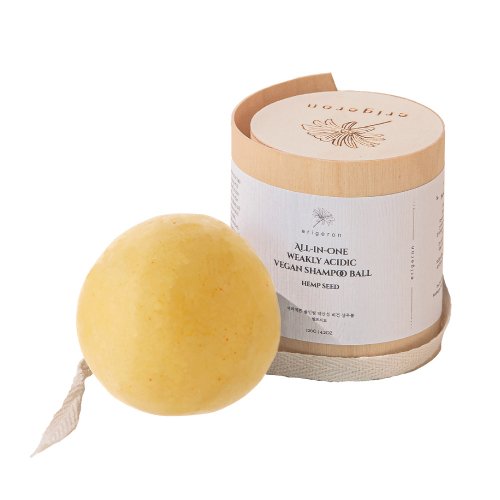 ERIGERON All-in-one vegan shampoo bar beauty ball - pumpkin + birch package