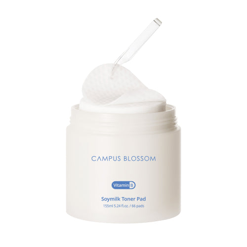 CAMPUS BLOSSOM Vegan non-irritating soy milk toner pad 66 sheets