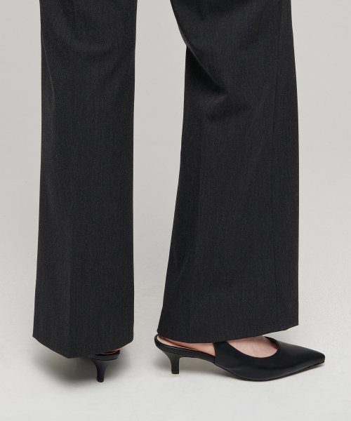 MUSINSA STANDARD WOMAN MUSINSA STANDARD WOMAN Slacks Semi Boot Cut [Charcoal Gray]