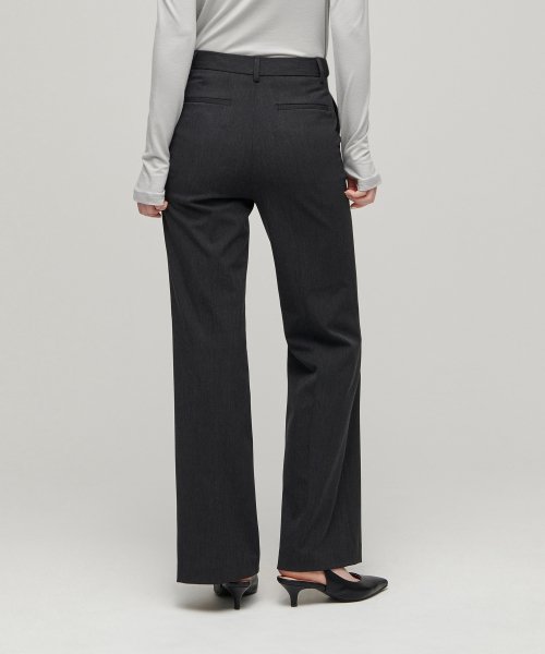MUSINSA STANDARD WOMAN MUSINSA STANDARD WOMAN Slacks Semi Boot Cut [Charcoal Gray]