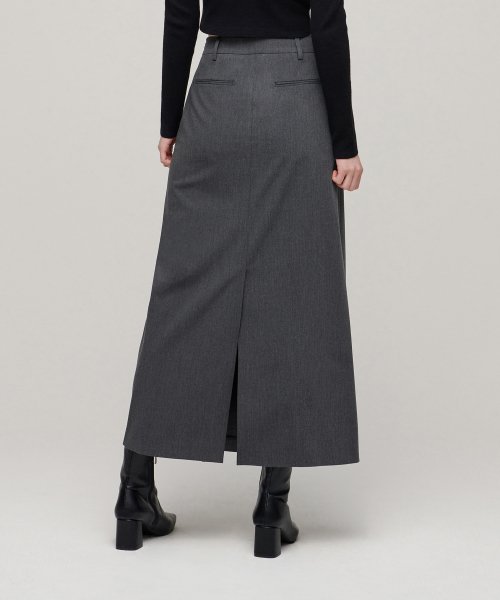 MUSINSA STANDARD WOMAN MUSINSA STANDARD WOMAN Maxi Skirt Medium Gray