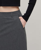 MUSINSA STANDARD WOMAN MUSINSA STANDARD WOMAN Maxi Skirt Medium Gray