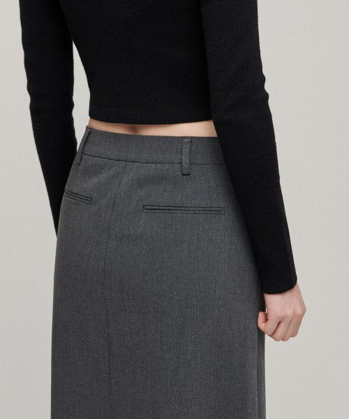 MUSINSA STANDARD WOMAN MUSINSA STANDARD WOMAN Maxi Skirt Medium Gray