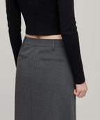 MUSINSA STANDARD WOMAN MUSINSA STANDARD WOMAN Maxi Skirt Medium Gray