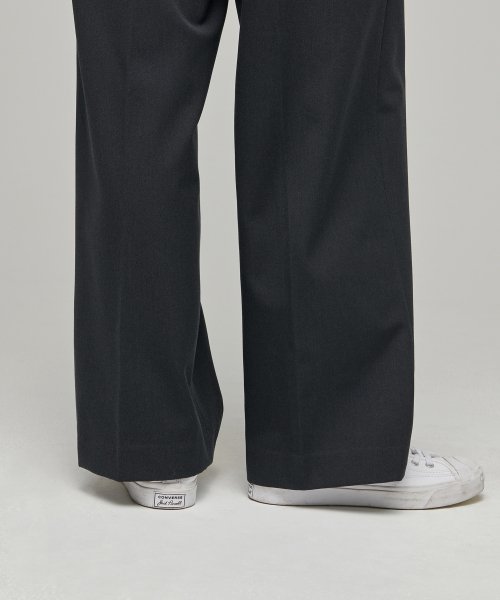 MUSINSA STANDARD WOMAN MUSINSA STANDARD WOMAN Slacks High Waist Wide [Gray]