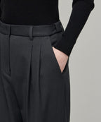 MUSINSA STANDARD WOMAN MUSINSA STANDARD WOMAN Slacks High Waist Wide [Gray]