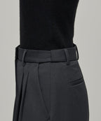 MUSINSA STANDARD WOMAN MUSINSA STANDARD WOMAN Slacks High Waist Wide [Gray]