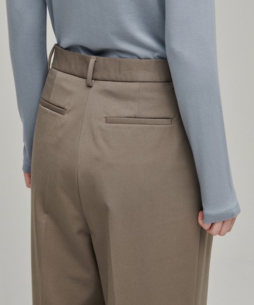MUSINSA STANDARD WOMAN MUSINSA STANDARD WOMAN Slacks High Waist Wide [Dusty Beige]