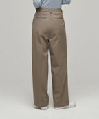 MUSINSA STANDARD WOMAN MUSINSA STANDARD WOMAN Slacks High Waist Wide [Dusty Beige]