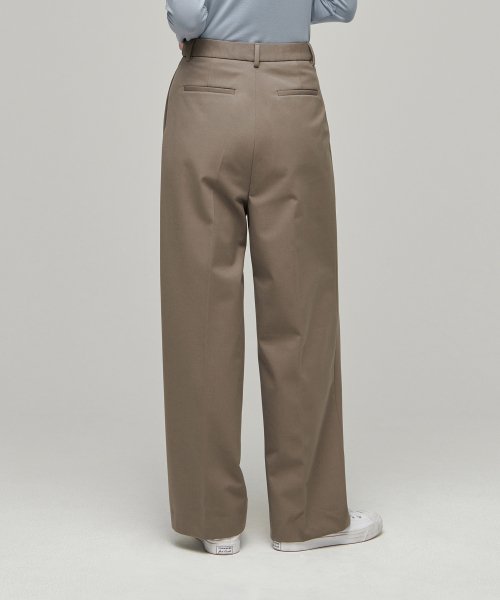 MUSINSA STANDARD WOMAN MUSINSA STANDARD WOMAN Slacks High Waist Wide [Dusty Beige]