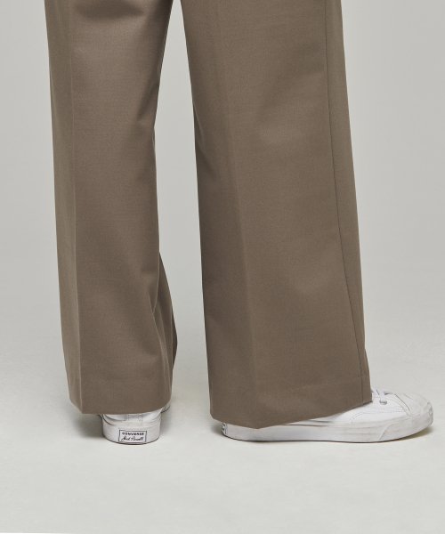 MUSINSA STANDARD WOMAN MUSINSA STANDARD WOMAN Slacks High Waist Wide [Dusty Beige]