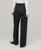 MUSINSA STANDARD WOMAN MUSINSA STANDARD WOMAN Slacks High Waist Wide [Charcoal Gray]