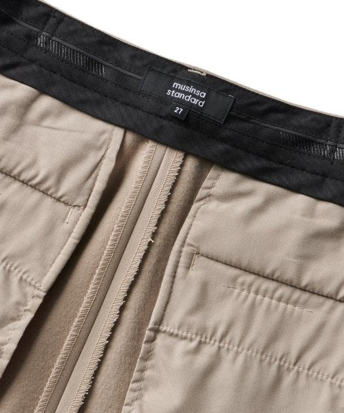 MUSINSA STANDARD WOMAN MUSINSA STANDARD WOMAN Slacks High Waist Wide [Beige]