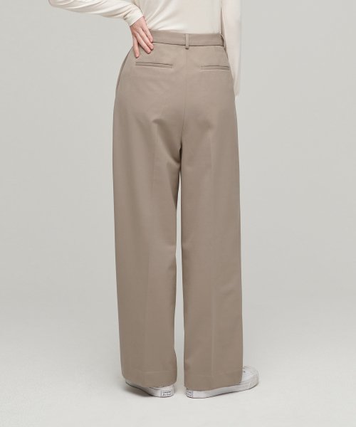 MUSINSA STANDARD WOMAN MUSINSA STANDARD WOMAN Slacks High Waist Wide [Beige]