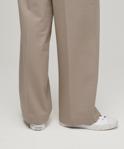 MUSINSA STANDARD WOMAN MUSINSA STANDARD WOMAN Slacks High Waist Wide [Beige]