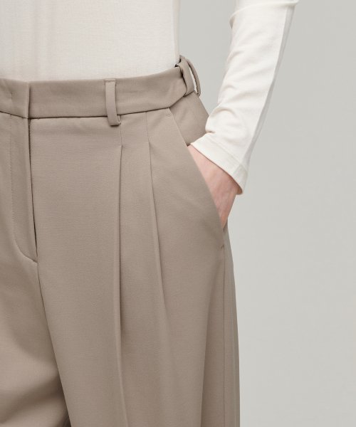 MUSINSA STANDARD WOMAN MUSINSA STANDARD WOMAN Slacks High Waist Wide [Beige]