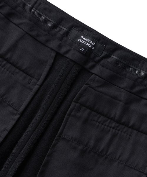MUSINSA STANDARD WOMAN MUSINSA STANDARD WOMAN Slacks Heavyweight Tapered [Black]