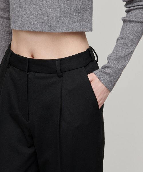 MUSINSA STANDARD WOMAN MUSINSA STANDARD WOMAN Slacks Heavyweight Tapered [Black]