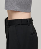 MUSINSA STANDARD WOMAN MUSINSA STANDARD WOMAN Slacks Heavyweight Tapered [Black]